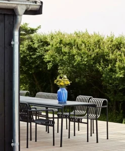 Fashion HAY 1 Palissade Bord og 4 Palissade Dining Armchair Anthracite
