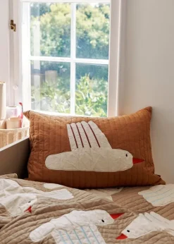New Ferm Living Bird Quilted Cushion Sugar Kelp