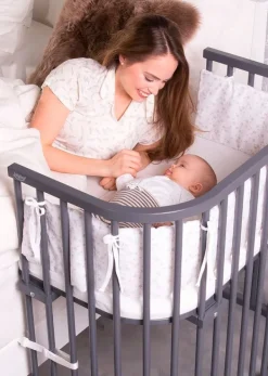 Sale Babybay Boxspring Co-Sleeper Grå Lakeret