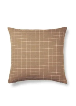 Sale Ferm Living Brown Cotton Cushion Cover Check