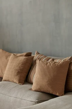 Sale Ferm Living Brown Cotton Cushion Cover Check