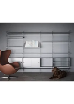 Best String Furniture Cabinet w/ Sliding Doors Large - Ash