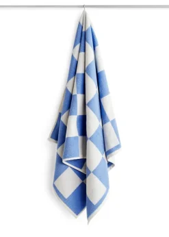 Sale HAY Check Bath Towel Sky Blue