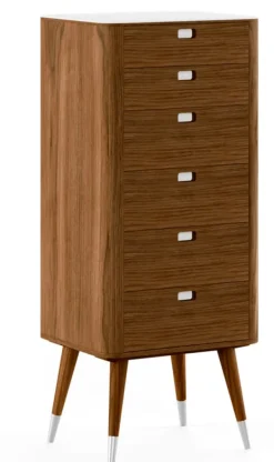 Best Naver Collection Chest of drawer / AK2420 by Nissen & Gehl Oiled walnut / Corian top / point legs