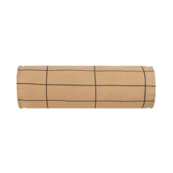 Fashion Nobodinoz Cylinder Cushion Vibes Brown black grid