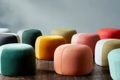Best Warm Nordic Dainty Pouf Mosaic 472 (Rusty) / Sprinkles 974 (Midnight Blue)