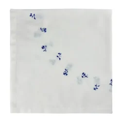 Outlet Langkilde & Søn Dug med Blå Blomst White/Blue