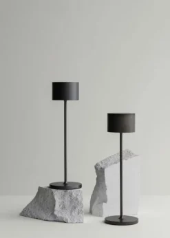 Hot Blomus FAROL Mobile LED Table Lamp Gunmetal, Metallic Finish