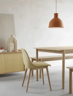 Clearance Muuto Fiber Side Chair - Wood Base White/Oak