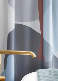 Hot Mette Ditmer GALLERY Shower Curtain Blue, Grey