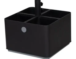Sale Cane-line Grow Plantekasse Lavagrå / Gråbrun - Parasolfod m. hjul