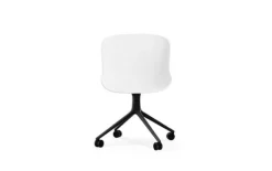 Best Normann Copenhagen Hyg Chair Swivel 4W Hvid - Sort Aluminium