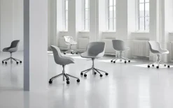 Clearance Normann Copenhagen Hyg Stol Drejestel 5W Gaslift Sæde: Grå / Stel: Aluminium