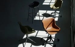 Clearance Normann Copenhagen Hyg Stol Drejestel 5W Gaslift Sæde: Grå / Stel: Aluminium