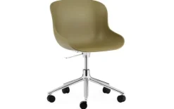 Best Normann Copenhagen Hyg Stol Drejestel 5W Gaslift Sæde: Oliven / Stel: Aluminium
