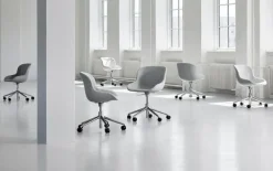Best Normann Copenhagen Hyg Stol Drejestel 5W Gaslift Sæde: Oliven / Stel: Aluminium