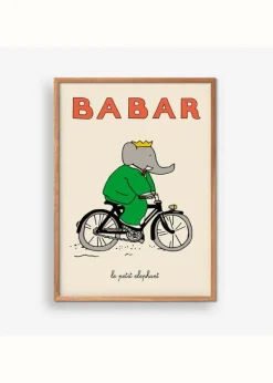 Clearance Empty Wall Jean de Brunhoff Babar Bicycle