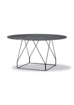 Best Fredericia Furniture JG Table 6568 by Jørgen Gammelgaard Black Marquina / Black Powder Coated Steel
