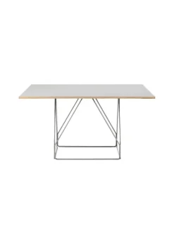 Best Fredericia Furniture JG Table 6569 by Jørgen Gammelgaard Grey Linoleum w/Natural Ash / Brushed Stainless Steel