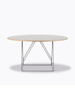 Best Fredericia Furniture JG Table 6568 by Jørgen Gammelgaard Grey Linoleum w/Natural Ash / Brushed Stainless Steel
