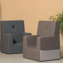 Online By KlipKlap Klip Klap KK Kids Chair XL Blue Grey w/ Grey