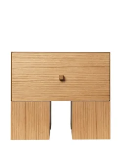 Discount Ferm Living Kuben Bedside Table 1x1 Natural Oak Veneer