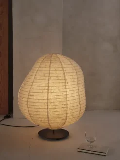 Best Ferm Living Kurbis Floor Lamp Low - Natural/Black