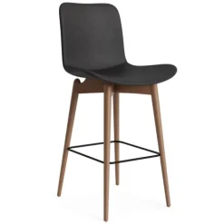 Sale NORR11 Langue Bar Chair 65 cm Frame: Light Smoked / Upholstery: Dunes - Anthracite 21003