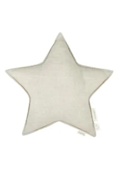 Hot Nobodinoz Lin Frainçais Star Cushion Greige
