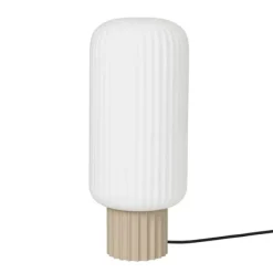 Best Broste CPH Lolly Lamp Sand Metal - Tablelamp L /Sand Metal Base / White Opal Glass