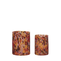 Hübsch Luce Vases Orange (set of 2)