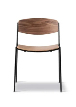 Best Fredericia Furniture Lynderup Chair 3080 by Børge Mogensen Lacquered Walnut / Black