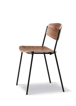 Best Fredericia Furniture Lynderup Chair 3080 by Børge Mogensen Lacquered Walnut / Black