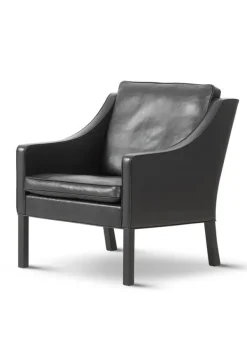 Best Fredericia Furniture Mogensen Club Chair 2207 by Børge Mogensen Max 98 Black / Black Lacquered Oak