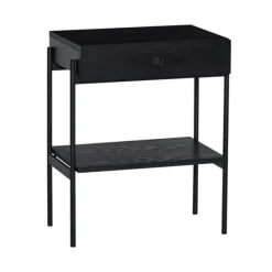 Clearance Hübsch Noir Bedside Table Black