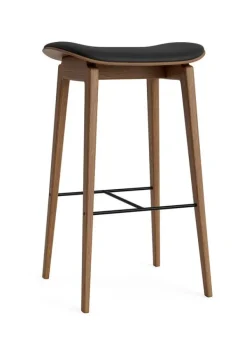 Sale NORR11 NY11 Bar Stool - H75 Stel: Light smoked / Polstring: Pitch Black