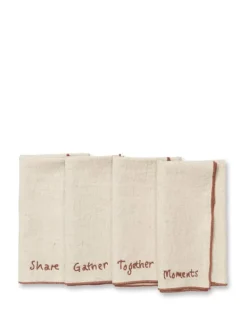 Sale Ferm Living Occasion Napkins Occasion Napkins - Set of 4 - Natural