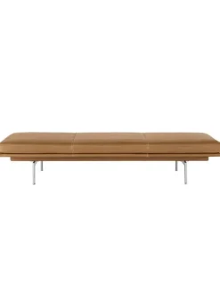 Online Muuto Outline Daybed Stel: Poleret Aluminium / Stoftype: Cognac Refine Læder