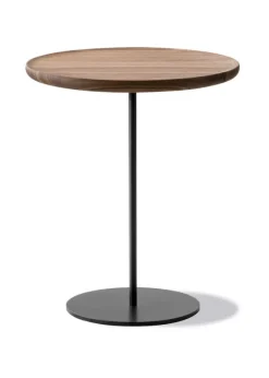 Sale Fredericia Furniture Pal Side Table 6755 by Keiji Takeuchi Oiled Walnut / Black