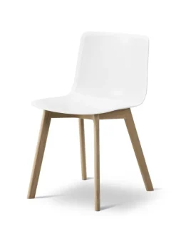 Best Fredericia Furniture Pato Wood Chair 4225 by Welling/Ludvik White