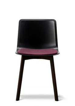 Best Fredericia Furniture Pato Wood Chair 4226 by Welling/Ludvik - Seat Upholstery Black/Fiord 591
