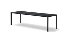 Sale Fredericia Furniture Piloti Wood Table 6715 by Hugo Passos H35 - Black Lacquered Oak