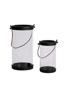 Outlet Andersen Furniture Pipe Lantern - Set of 2 Glass/Metal