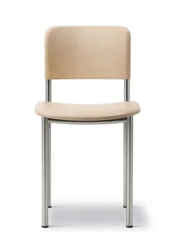Sale Fredericia Furniture Plan Chair 3414 by Edward Barber & Jay Osgerby Vegeta 90 Natural / Brushed Chrome