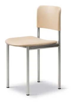 Sale Fredericia Furniture Plan Chair 3414 by Edward Barber & Jay Osgerby Vegeta 90 Natural / Brushed Chrome