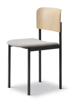 Sale Fredericia Furniture Plan Chair 3413 by Edward Barber & Jay Osgerby Lacquered Oak & Re-wool 128 / Black