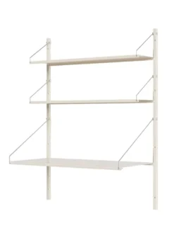 Best FRAMA Shelf Library H1084 / Desk Section Warm White Steel