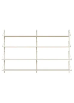 Sale FRAMA Shelf Library H1084 / Double Section Warm White Steel