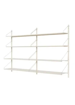 Sale FRAMA Shelf Library H1084 / Double Section Warm White Steel