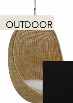 Best Sika Skræddersyet hynde til Hanging Egg Chair - Udendørs Tempotest Black